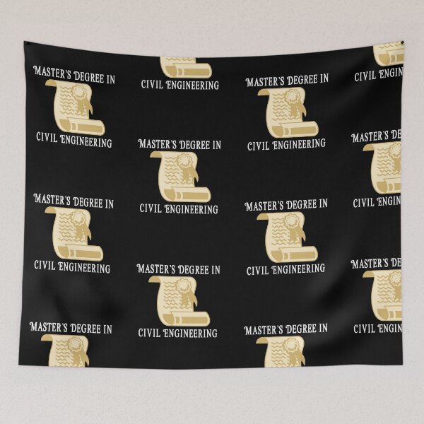 Item preview, Masters Degree in Civil Engineering - College - University - Graduation - Graduatees designed and sold by GraduaTees.