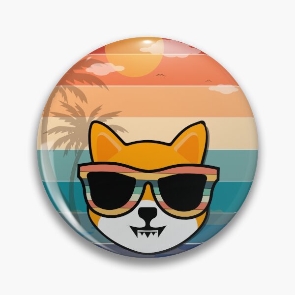 Item preview, shiba inu crypto currency on summer background designed and sold by ZieProject.