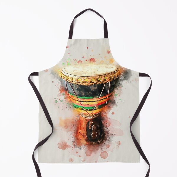 Item preview, The Beat - Djembe African Drum In Colorful Watercolor designed and sold by Andreea Eva Herczegh.