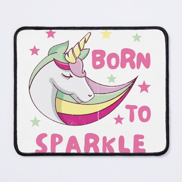 Item preview, Born to sparkle cute unicorn design designed and sold by VisionArtist Ca.
