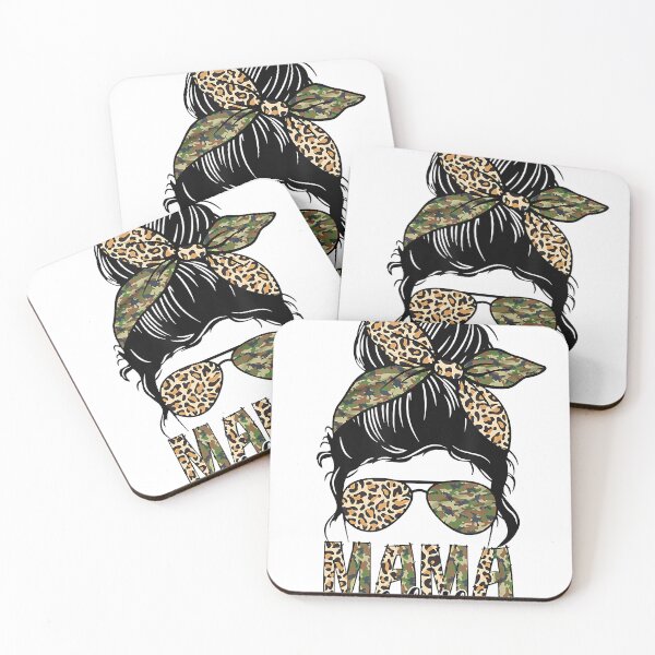 Item preview, Leopard Messy Bun Mom Mama Of Both Camouflage Mothers Day designed and sold by SethFrancis37.