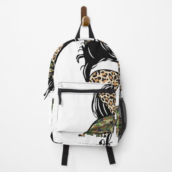 Artikelvorschau, Leopard Messy Bun Mom Mama beider Camouflage Muttertag entworfen und verkauft von SethFrancis37.