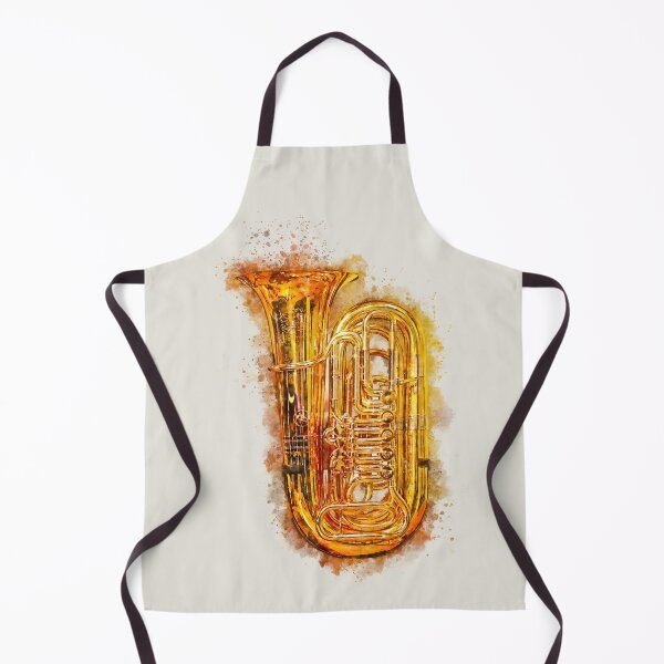 Item preview, Tuba Shiny Golden Brass Musical Instrument Colorful Watercolor designed and sold by Andreea Eva Herczegh.