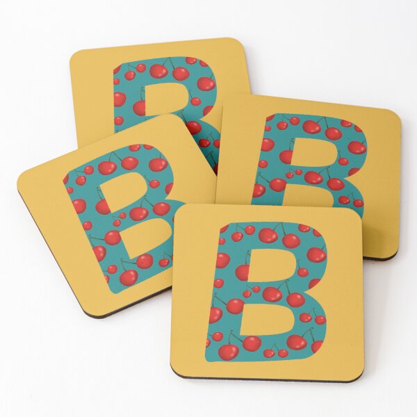 Item preview, Red Cherries Initial Monogram Letter B - Fruit  designed and sold by Karen Ekdahl.