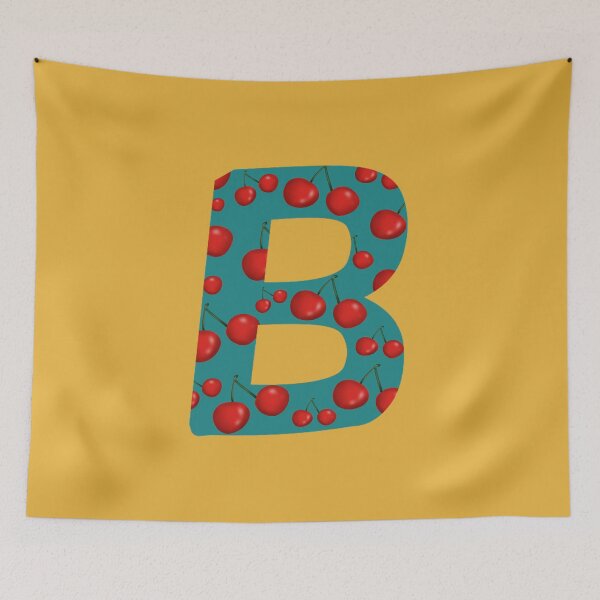 Item preview, Red Cherries Initial Monogram Letter B - Fruit  designed and sold by Karen Ekdahl.