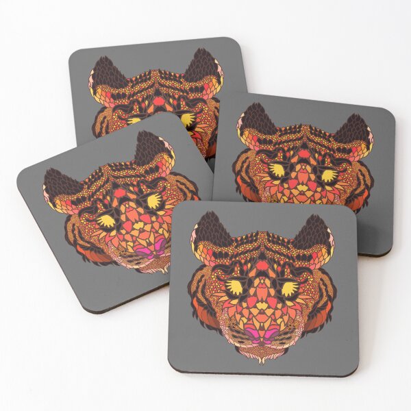 Item preview, flowers tiger designed and sold by Kawuit.