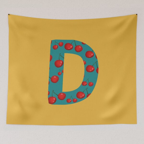Item preview, Red Cherries Initial Monogram Letter D - Fruit  designed and sold by Karen Ekdahl.