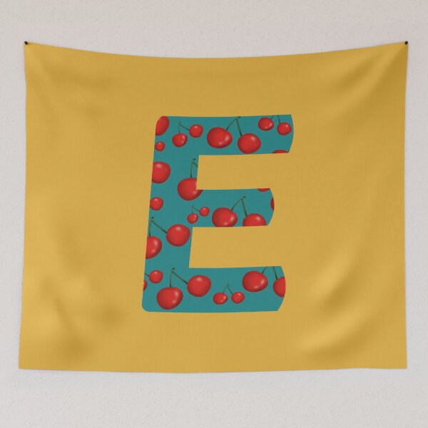 Item preview, Red Cherries Initial Monogram Letter E- Fruit  designed and sold by Karen Ekdahl.