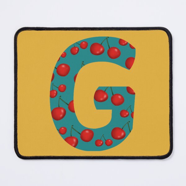 Item preview, Red Cherries Pattern Initial Monogram Letter G - Fruit designed and sold by Karen Ekdahl.