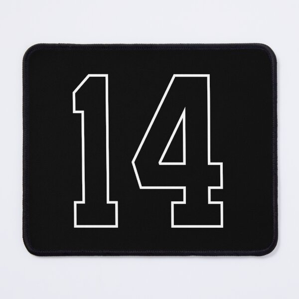Item preview, Black Number 14 lucky sports jersey fourteen designed and sold by HeavyStyle.