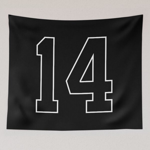 Item preview, Black Number 14 lucky sports jersey fourteen designed and sold by HeavyStyle.