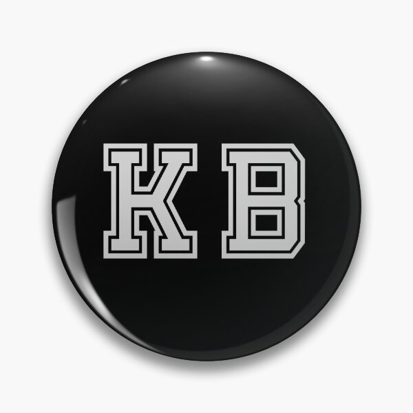 Item preview, K.B. Varsity Initials | Varsity Letters | Black And White | Personalised Gifts designed and sold by Avo And Sriracha.