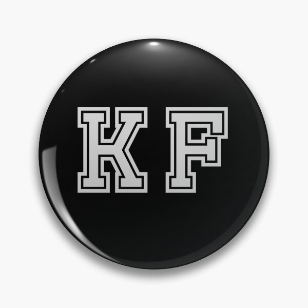Item preview, K.F. Varsity Initials | Varsity Letters | Black And White | Personalised Gifts designed and sold by Avo And Sriracha.