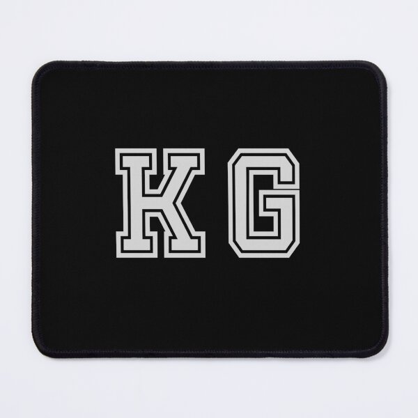 Item preview, K.G. Varsity Initials | Varsity Letters | Black And White | Personalised Gifts designed and sold by Avo And Sriracha.