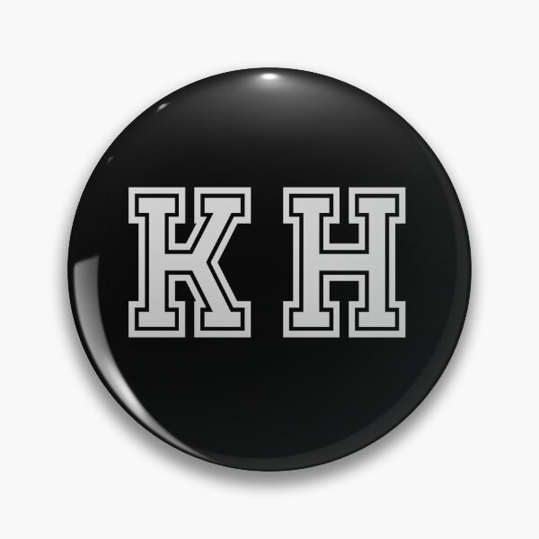Item preview, K.H. Varsity Initials | Varsity Letters | Black And White | Personalised Gifts designed and sold by Avo And Sriracha.