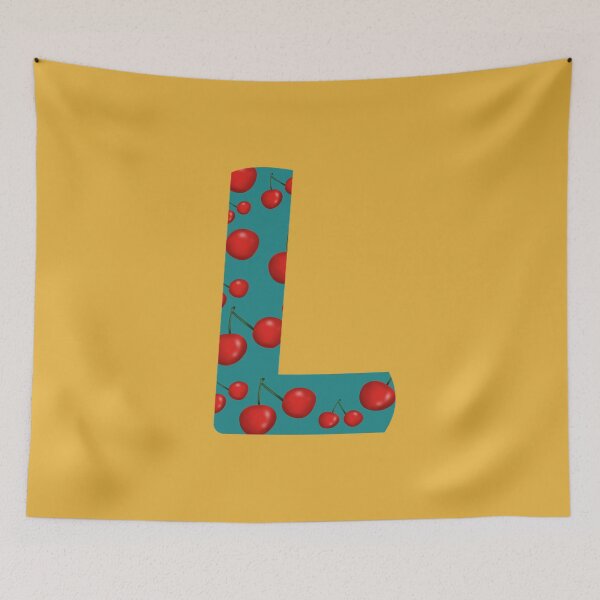 Item preview, Red Cherries Initial Monogram Letter L- Fruit  designed and sold by Karen Ekdahl.