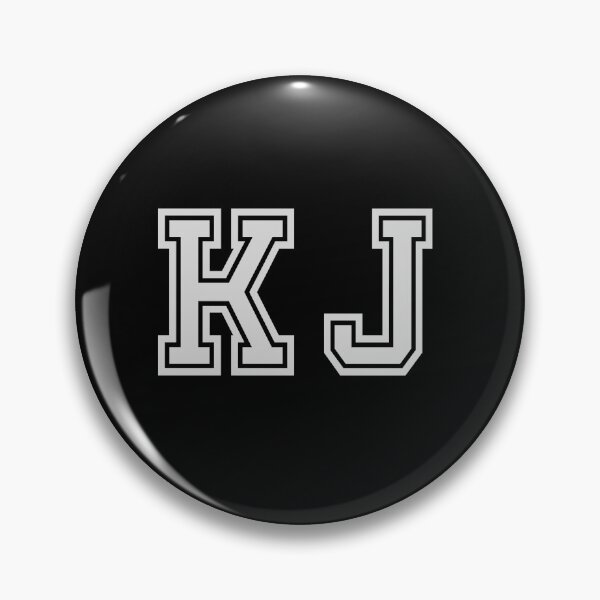 Item preview, K.J. Varsity Initials | Varsity Letters | Black And White | Personalised Gifts designed and sold by Avo And Sriracha.