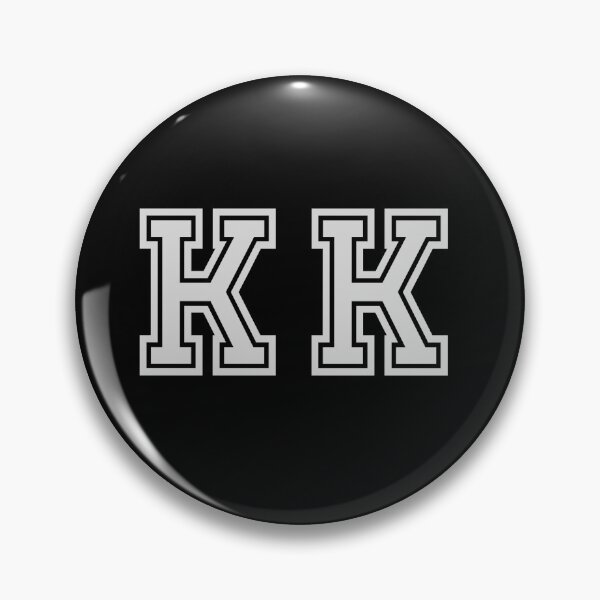 Item preview, K.K. Varsity Initials | Varsity Letters | Black And White | Personalised Gifts designed and sold by Avo And Sriracha.