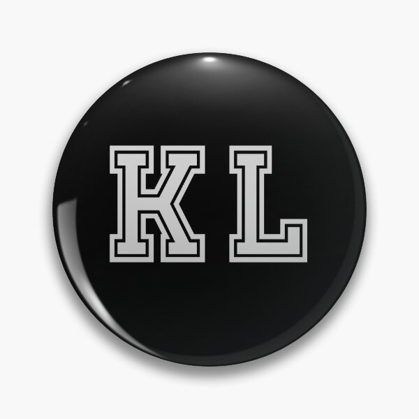 Item preview, K.L. Varsity Initials | Varsity Letters | Black And White | Personalised Gifts designed and sold by Avo And Sriracha.