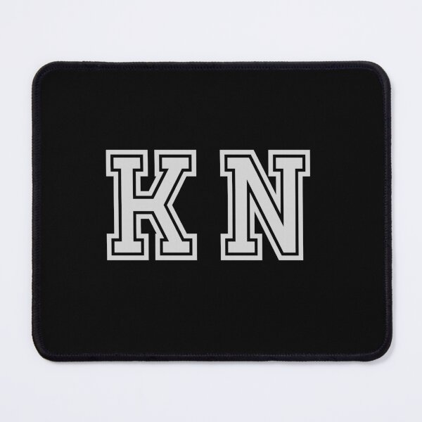 Item preview, K.N. Varsity Initials | Varsity Letters | Black And White | Personalised Gifts designed and sold by Avo And Sriracha.