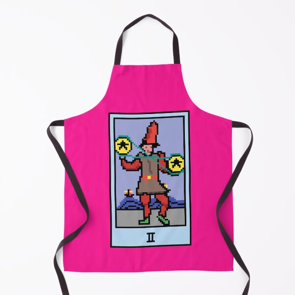 Item preview, Wait, is this pixel art tarot? Pink - Minor Arcana 'Two of Pentacles' (Design for T-shirt, stickers and other accessories) designed and sold by Pixel Waite.