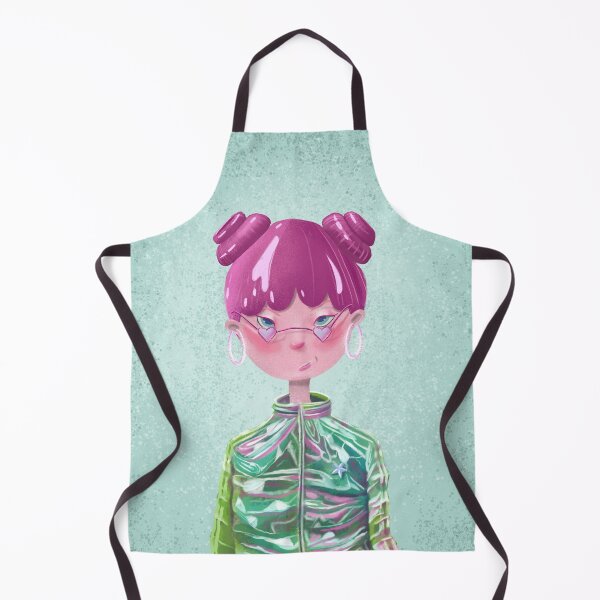Item preview, Pink Princess with space buns and holographic tracksuits designed and sold by TinaMalajmare.