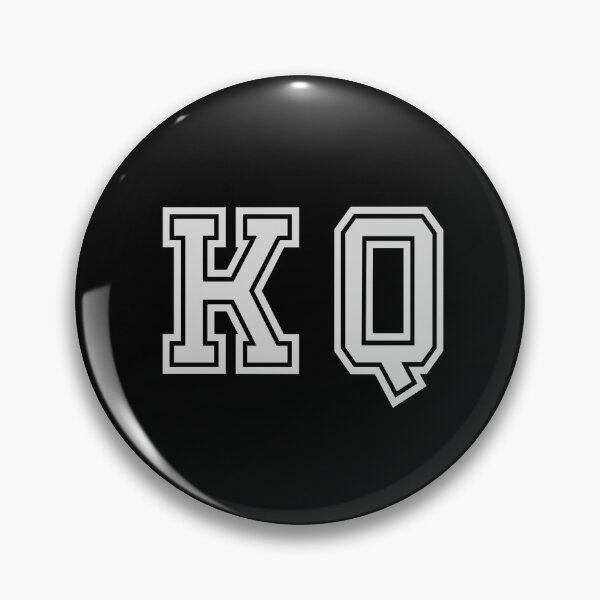 Item preview, K.Q. Varsity Initials | Varsity Letters | Black And White | Personalised Gifts designed and sold by Avo And Sriracha.
