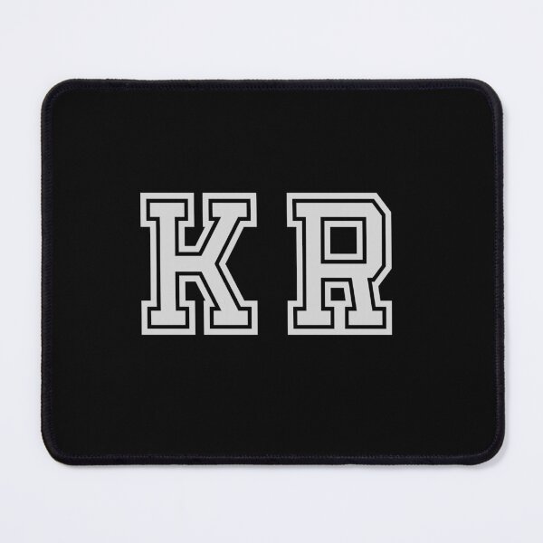 Item preview, K.R. Varsity Initials | Varsity Letters | Black And White | Personalised Gifts designed and sold by Avo And Sriracha.