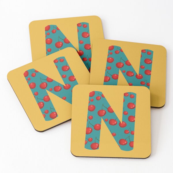 Item preview, Red Cherries Initial Monogram Letter N - Fruit  designed and sold by Karen Ekdahl.
