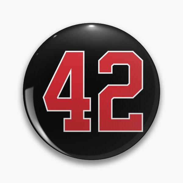 Item preview, Sports Number 42, red black color lucky sport forty two designed and sold by ArtIsParty.
