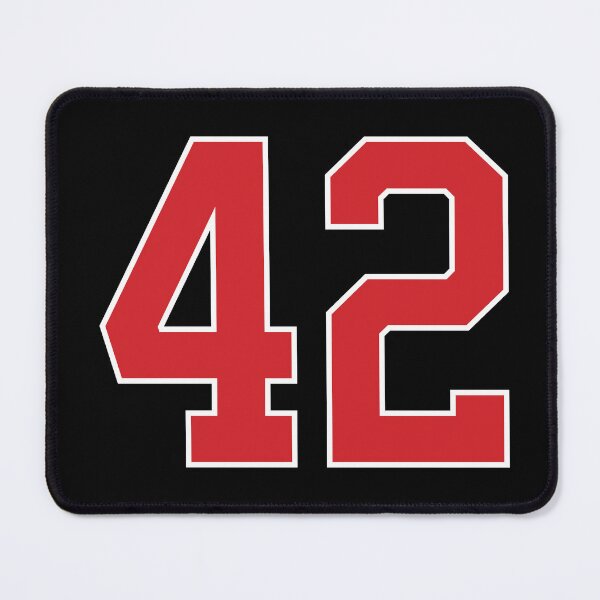 Item preview, Sports Number 42, red black color lucky sport forty two designed and sold by ArtIsParty.