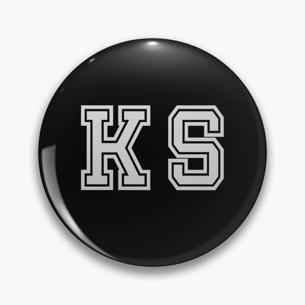 Item preview, K.S. Varsity Initials | Varsity Letters | Black And White | Personalised Gifts designed and sold by Avo And Sriracha.