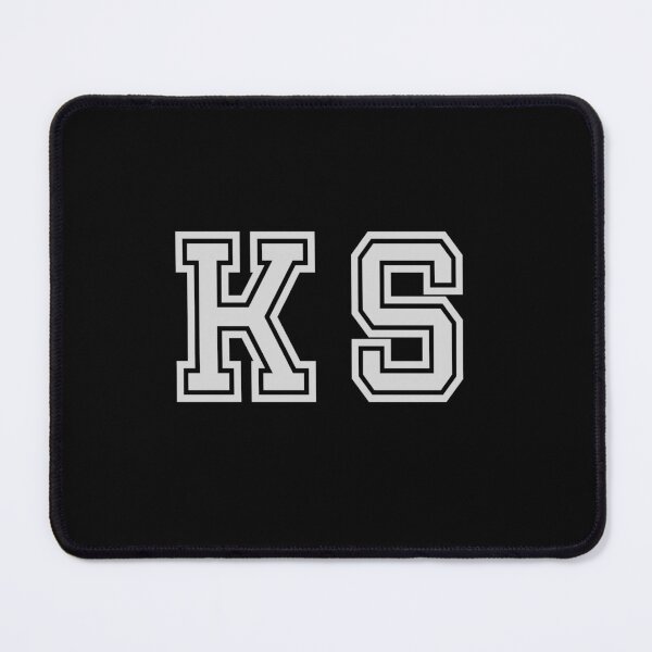 Item preview, K.S. Varsity Initials | Varsity Letters | Black And White | Personalised Gifts designed and sold by Avo And Sriracha.