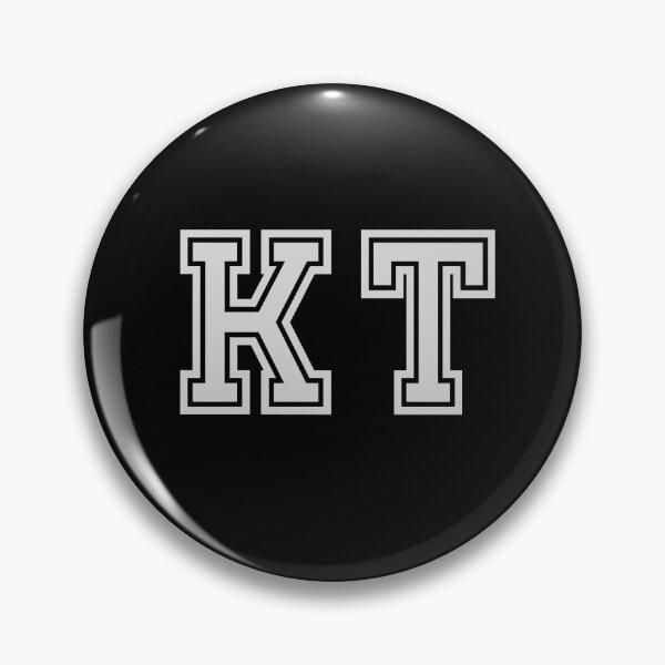 Item preview, K.T. Varsity Initials | Varsity Letters | Black And White | Personalised Gifts designed and sold by Avo And Sriracha.