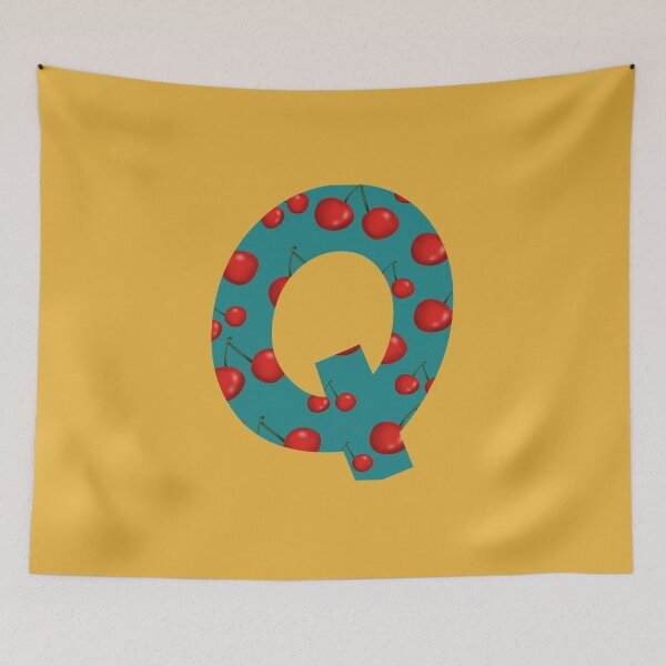 Item preview, Red Cherries Initial Monogram Letter Q - Fruit  designed and sold by Karen Ekdahl.