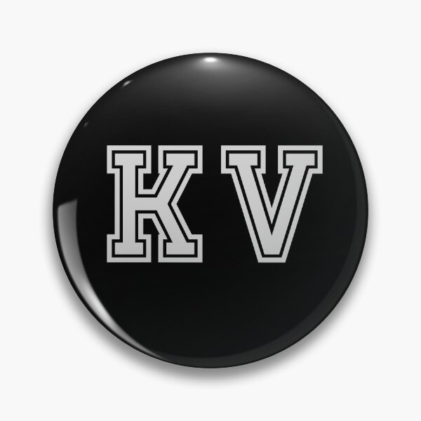 Item preview, K.V. Varsity Initials | Varsity Letters | Black And White | Personalised Gifts designed and sold by Avo And Sriracha.