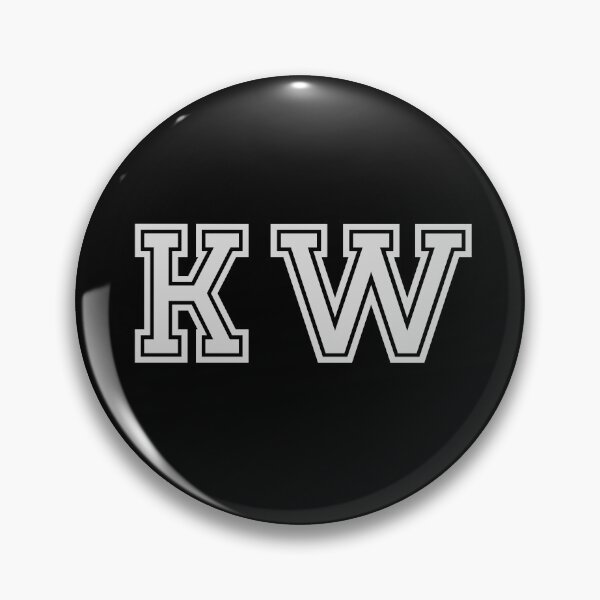 Item preview, K.W. Varsity Initials | Varsity Letters | Black And White | Personalised Gifts designed and sold by Avo And Sriracha.