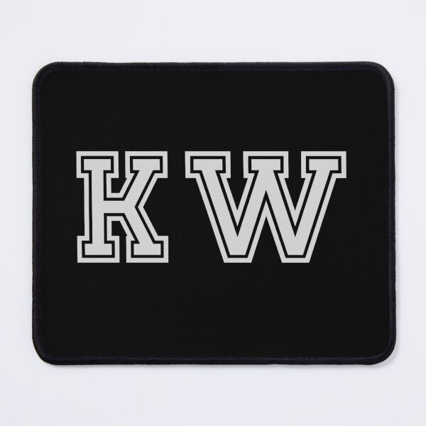 Item preview, K.W. Varsity Initials | Varsity Letters | Black And White | Personalised Gifts designed and sold by Avo And Sriracha.