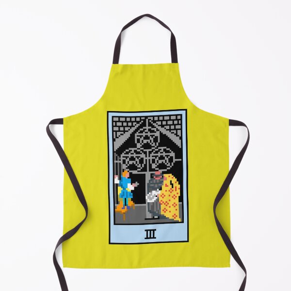 Item preview, Wait, is this pixel art tarot? Yellow - Minor Arcana 'Three of Pentacles' (Design for T-shirt, stickers and other accessories) designed and sold by Pixel Waite.