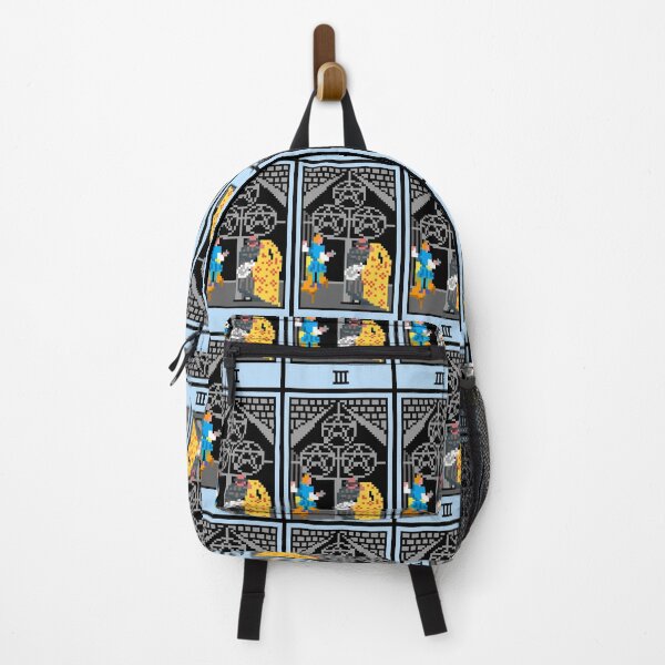 Item preview, Wait, is this pixel art tarot? Yellow - Minor Arcana 'Three of Pentacles' (Design for T-shirt, stickers and other accessories) designed and sold by Pixel Waite.