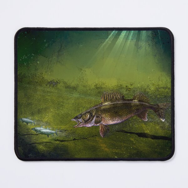Item preview, Walleye, the Chase, Fishing Art designed and sold by fishweardesigns.