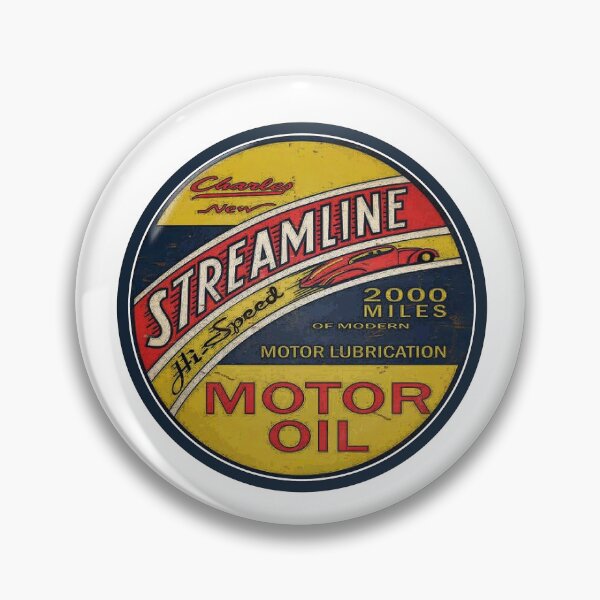 Item preview, Streamline Motor Lubrication Oil Vintage Sign designed and sold by Wilcox PhotoArt.