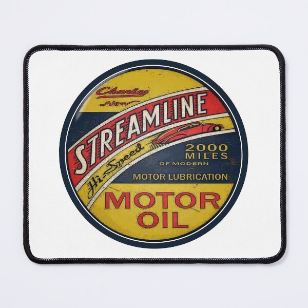 Item preview, Streamline Motor Lubrication Oil Vintage Sign designed and sold by Wilcox PhotoArt.