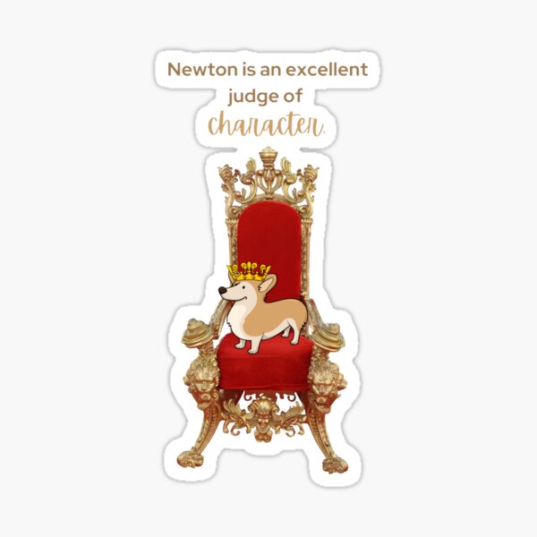 Aperçu de l'œuvre Newton le Corgi est un excellent juge de caractère créée et vendue par RTee27.