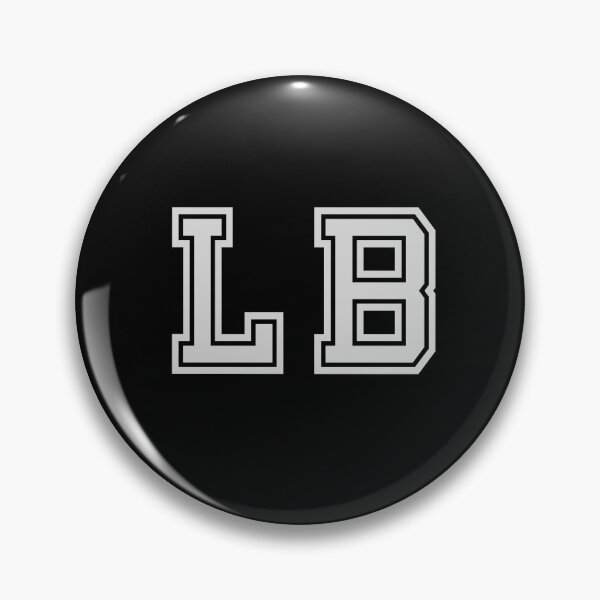 Item preview, L.B. Varsity Initials | Varsity Letters | Black And White | Personalised Gifts designed and sold by Avo And Sriracha.