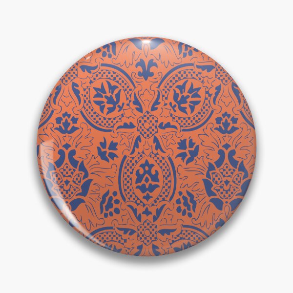 Item preview,  Vintage Ornament Pattern - Candy Red and Dark Blue designed and sold by LamaraK.