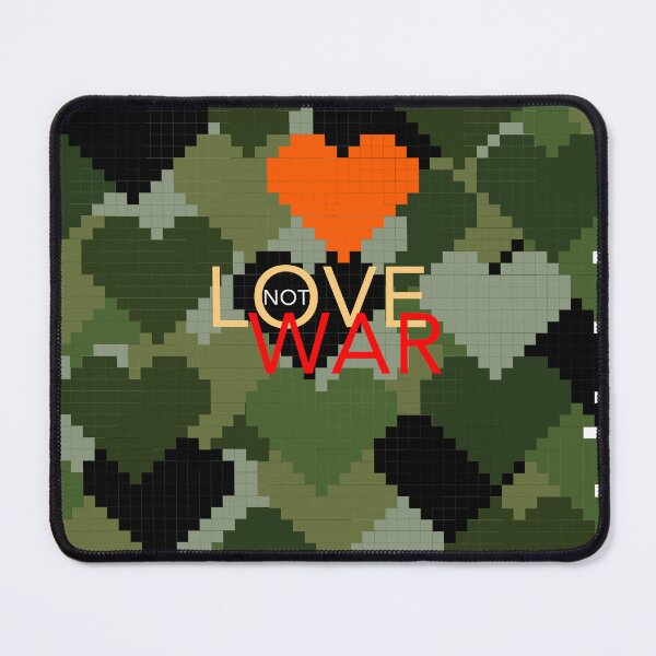 Item preview, Love Not War Camo Green Heart designed and sold by mcgee56.