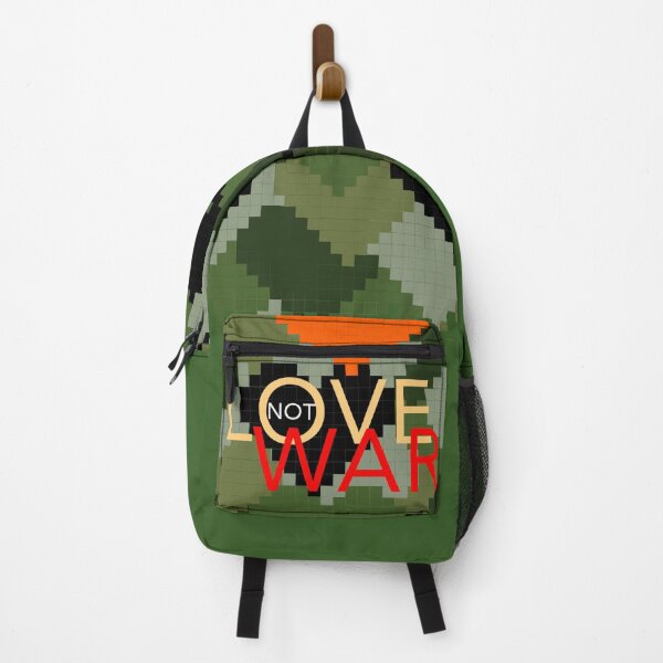 Item preview, Love Not War Camo Green Heart designed and sold by mcgee56.