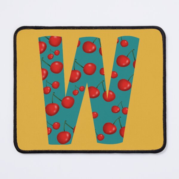 Item preview, Red Cherries Initial Monogram Letter W - Fruit designed and sold by Karen Ekdahl.