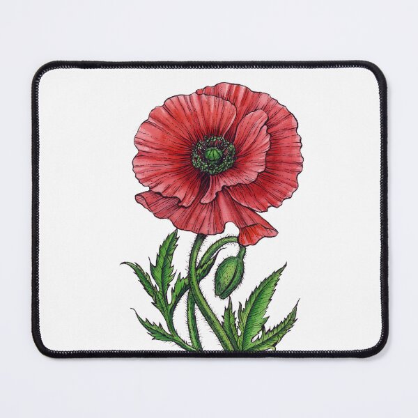 Item preview, Red poppy, watercolor and ink designed and sold by Katerina Mitkova Kirilova.